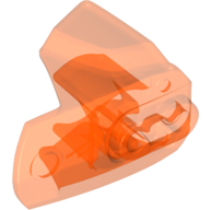 Lego Large Figure Limb Cover, Size 4, Armor with Ball Joint Socket / Trans-Neon Orange