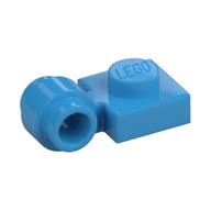 Lego Plate Special 1 x 1 with Clip Light, Bar Hole [Thick Ring] / Dark Azure