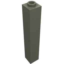 Brick 1 x 1 x 5 with Blocked Open or Hollow Stud / Dark Gray