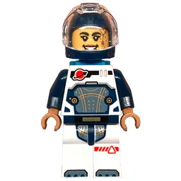 Astronaut, White and Dark Blue Spacesuit, Dark Azure Backpack, Dark Blue Helmet