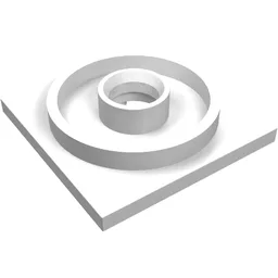 Turntable 4 x 4 Square Base / White