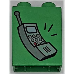 Duplo Brick 1 x 2 x 2 with Cell Phone Print