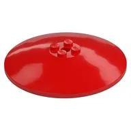 Dish 8 x 8 Inverted [Radar], Solid Studs, Rounded Anti-stud Underside / Red