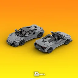 Mclaren Artura 2in1 Dark Bluish Gray - 8stud wide
