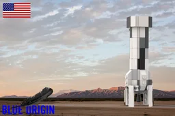 1:110 Blue Origin New Shephard Booster
