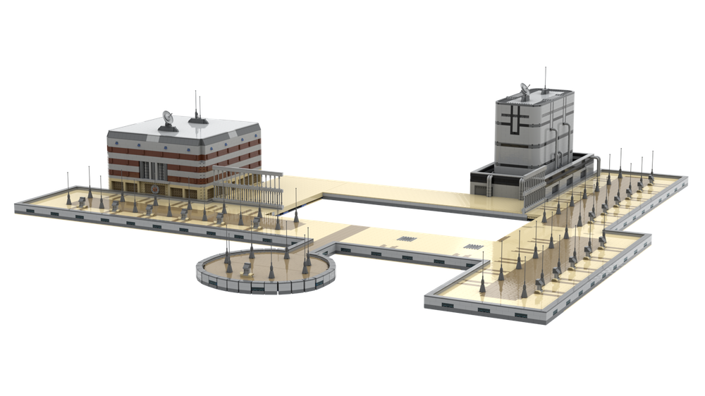 Lego Dexter's Diner hub (outside) from LSW: The Video Game