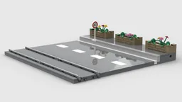 Modular Road with Tram Tracks