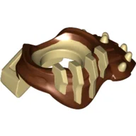 Minifig Neckwear Shoulder Guard with Tan Spikes Print / Reddish Brown