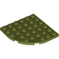 Plate Round Corner 6 x 6 / Olive Green