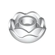Lego Plant, Flower, Peony Rose with 2 Layers / White