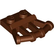 Plate Special 1 x 2 with Angled Handles on Side / Reddish Brown
