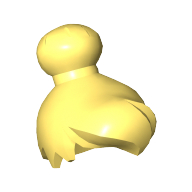 Lego Hair Top Knot Bun and Fringe / Bright Light Yellow