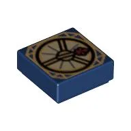 Tile 1 x 1 with Magic Compass Print / Dark Blue