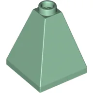 Brick Sloped 75° 2 x 2 x 2 Quadruple Convex / Sand Green