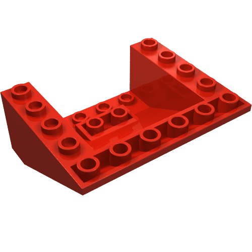 Lego Brick Sloped Inverted 33° 5 x 6 x 2 / Red