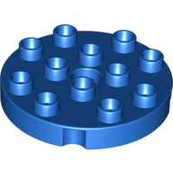 Lego Duplo Plate Round 4 x 4 / Blue