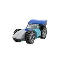 10696: Small Race Car (Blue)