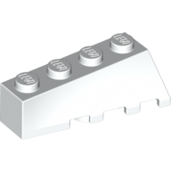 Lego Brick Wedged, Sloped 45° 4 x 2 Left / White