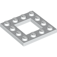 Lego Plate Special 4 x 4 with 2 x 2 Opening / White