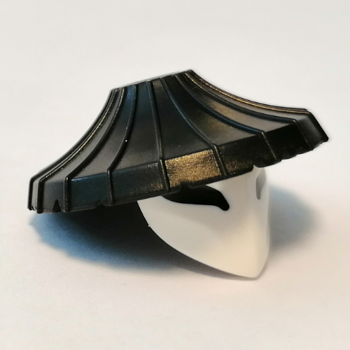 Lego Hat with Mask, White Pattern / Black