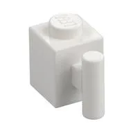Brick Special 1 x 1 with Handle / White