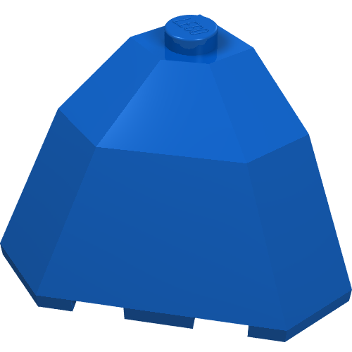 Lego Brick Wedged, Sloped 3 x 3 x 2 Facet Top / Blue