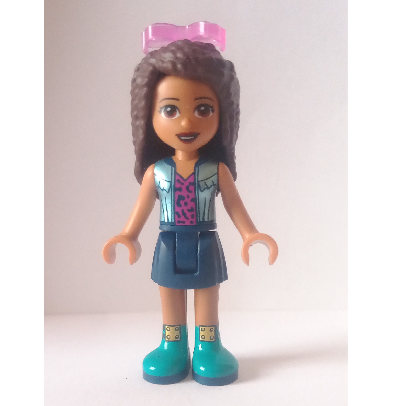 Lego Andrea - Silver Jacket, Dark Blue Skirt, Sunglasses