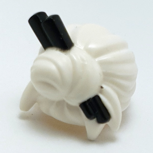 Lego Hair Bun with Black Chopsticks / White