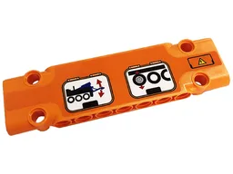 Technic, Panel Plate 3 x 11 x 1 with Electricity Danger Sign, Wheels, Chassis and Red Arrows Pattern Model Left Side (Sticker) - Set 42128
