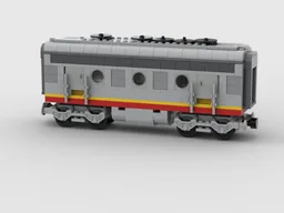Santa Fe B Engine with Motor inside Made of BRICKS