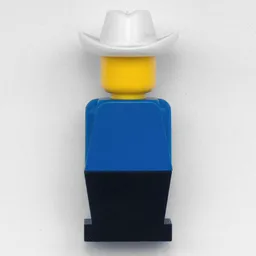 LEGOLAND Blue Torso, Black Legs, With Cowboy Head