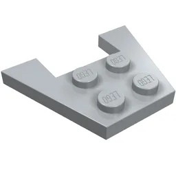 Wedge Plate 3 x 4 without Stud Notches / Light Bluish Gray