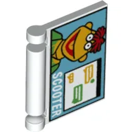 Book Cover with Computer Screen, Scooter Print / White