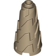 Lego Cone 2 x 2 x 3 Jagged / Dark Tan
