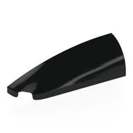 Brick Round, Curved Double 1 x 4 with Stud Notch Left / Black