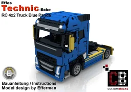 Custom RC 4x2 Truck - Blue Panda
