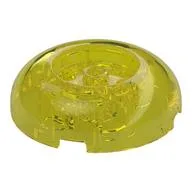 Brick Round 4 x 4 Dome Top with Round 2 x 2 Recessed, 4 Studs / Trans-Yellow