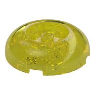 Lego Brick Round 4 x 4 Dome Top with Round 2 x 2 Recessed, 4 Studs / Trans-Yellow