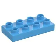 Duplo Plate 2 x 4 / Medium Blue