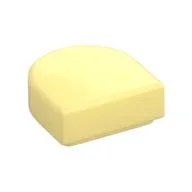 Tile Round 1 x 1 Half Circle / Bright Light Yellow