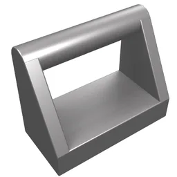 Tile Special 1 x 2 with Handle / Flat Silver