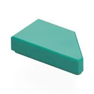 Tile 1 x 2 with Stud Notch Left / Dark Turquoise