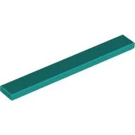 Tile 1 x 8 with Groove / Dark Turquoise