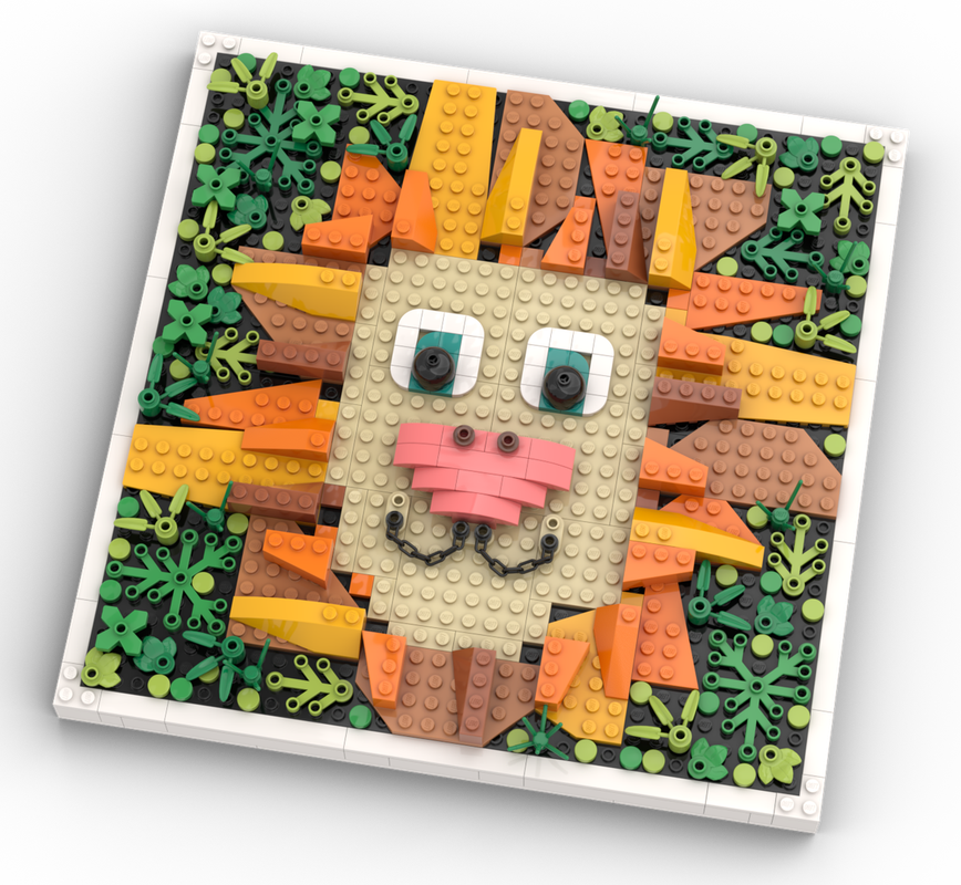 Lego Jungle Lion Art