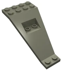 Wing Plate Bi-level 8 x 4 and 2 x 3 1/3 Down / Dark Gray