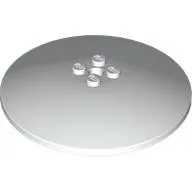 Dish 8 x 8 Inverted [Radar], Solid Studs, Rounded Anti-stud Underside / White