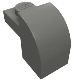 Brick Curved 1 x 2 x 1 1/3 with Curved Top / Dark Bluish Gray