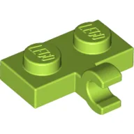 Plate Special 1 x 2 with Clip Horizontal on Side / Lime