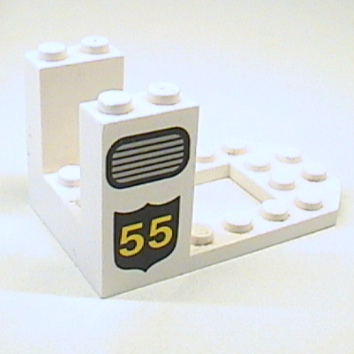 Lego Cockpit 7 x 4 x 3 with Grille and 55 Print