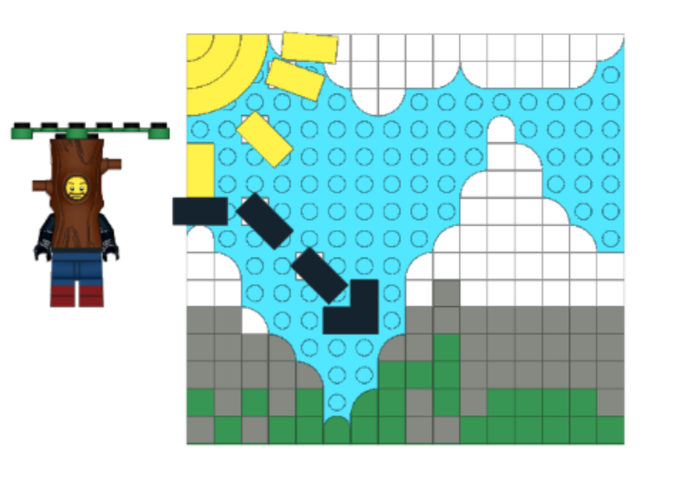 Lego image of mountains/Bild von Bergen